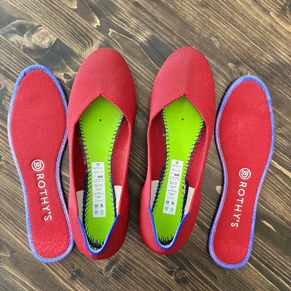 Red Rothy’s flats size 8 - Picture 2 of 4